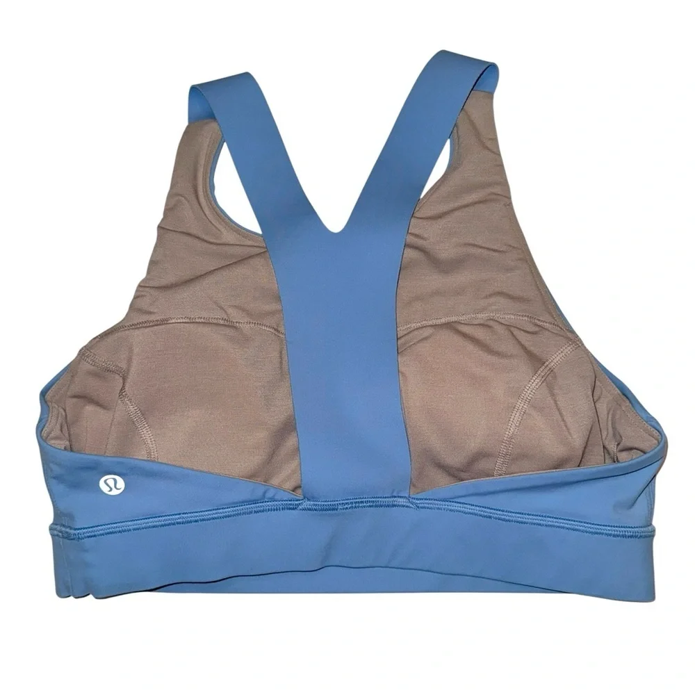 Lululemon Fast & Free Bra (Nulux) Aero Blue Sz 10 Orig $68 Like New